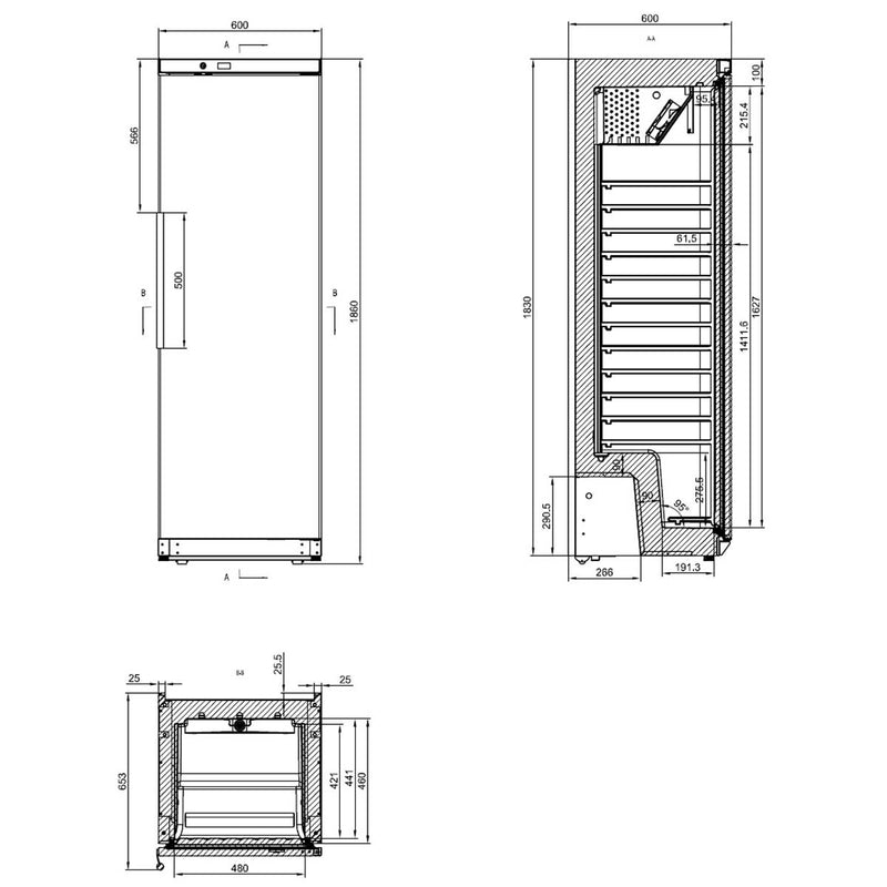 Réfrigérateur de stockage Vaiotec EASYLINE ABS / 305