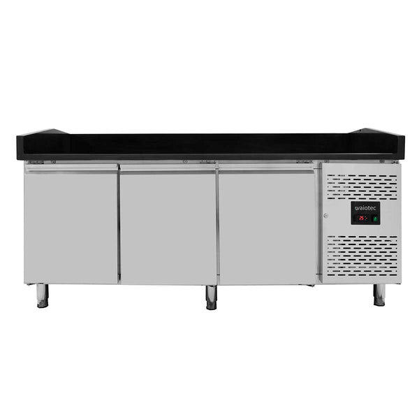 Vaiotec EASYLINE pizzakoeltafel 800 / 3-deurs "zwart"