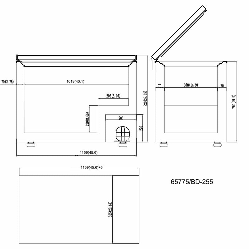 Vaiotec EASYLINE Tiefkühltruhe 255 mit Klappdeckel