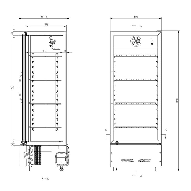 Vaiotec EASYLINE drankkoelkast 290 liter "zwart"