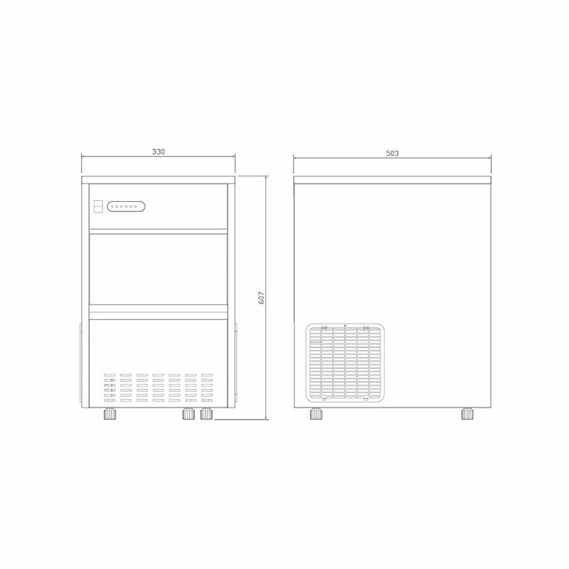 Vaiotec EASYLINE Eiswürfelbereiter Hohlkegel 28 kg