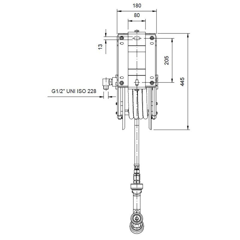 Vaiotec TOPLINE Schlauchaufroller mit Brause - 20 Meter