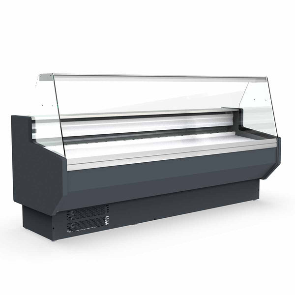 Vaiotec TOPLINE koelwerkbank 250 - recht front glas "grijs"