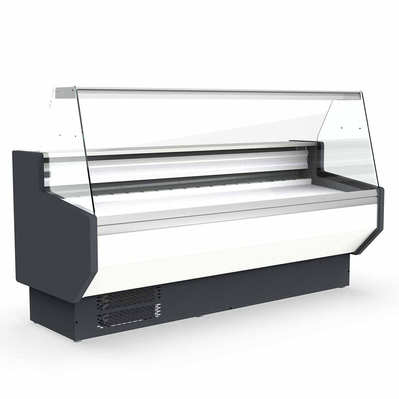 Vaiotec TOPLINE koelwerkbank 100 - recht front glas "wit"