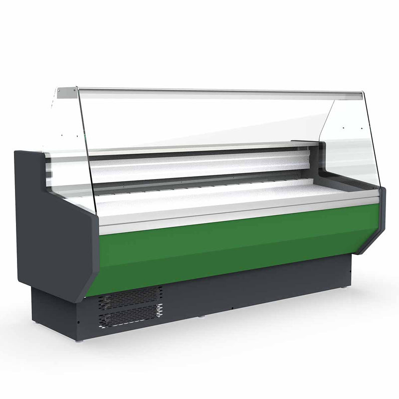 Vaiotec TOPLINE koelwerkbank 100 - recht front glas "groen"