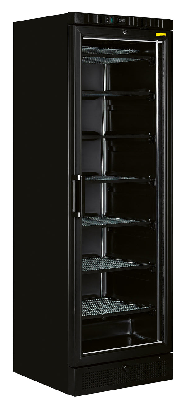 NordCap Glastürtiefkühlschrank TK 385 G BLACK