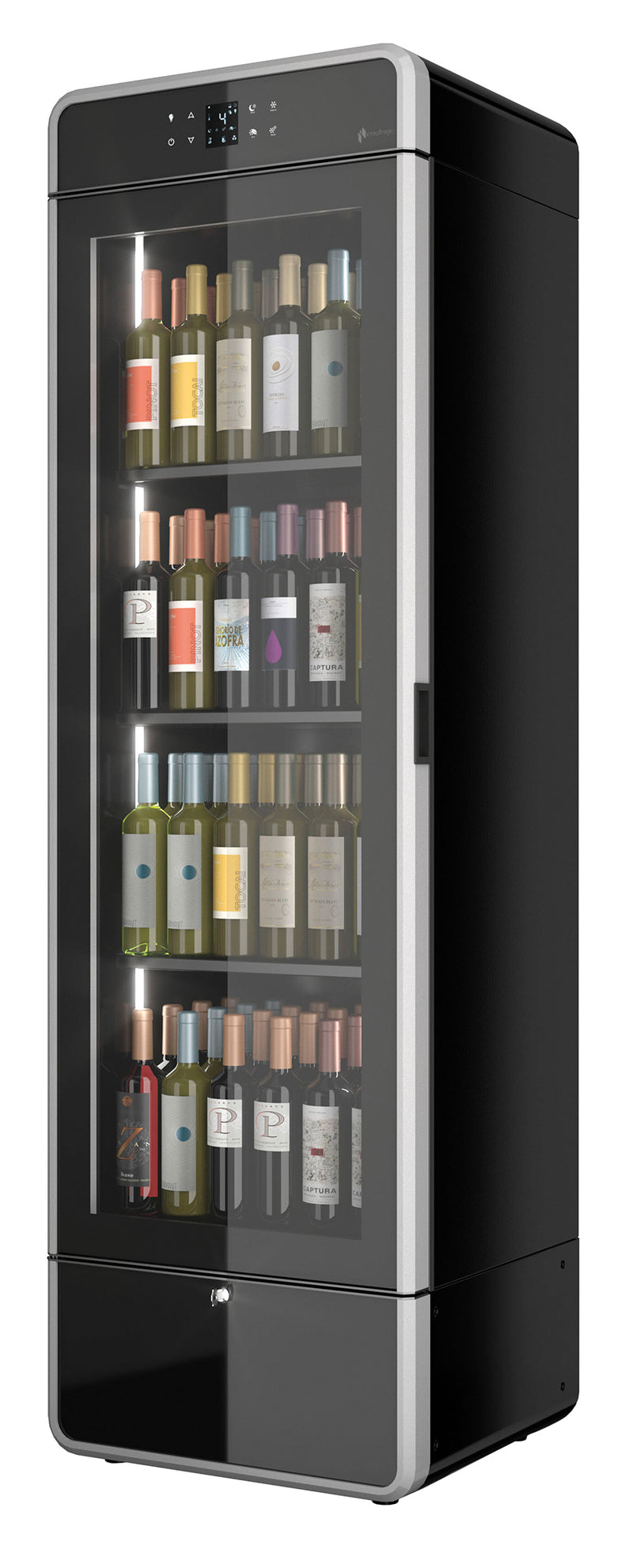 NordCap Weinlagerschrank WINE BLACK FIT SLIM