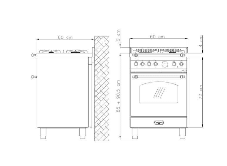 LOFRA - DOLCEVITA - SINGLE OVEN 60 cm - RNM 66 MFT/ CI - Black - Bronze Finish