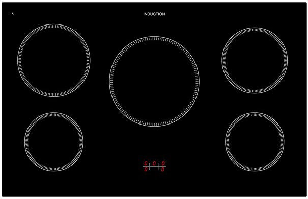 LOFRA - DOLCEVITA INDUCTIE - DUBBELE OVEN 90 cm - RRD 96 MFTE/ 5I - Bordeaux Chroom Afwerking 