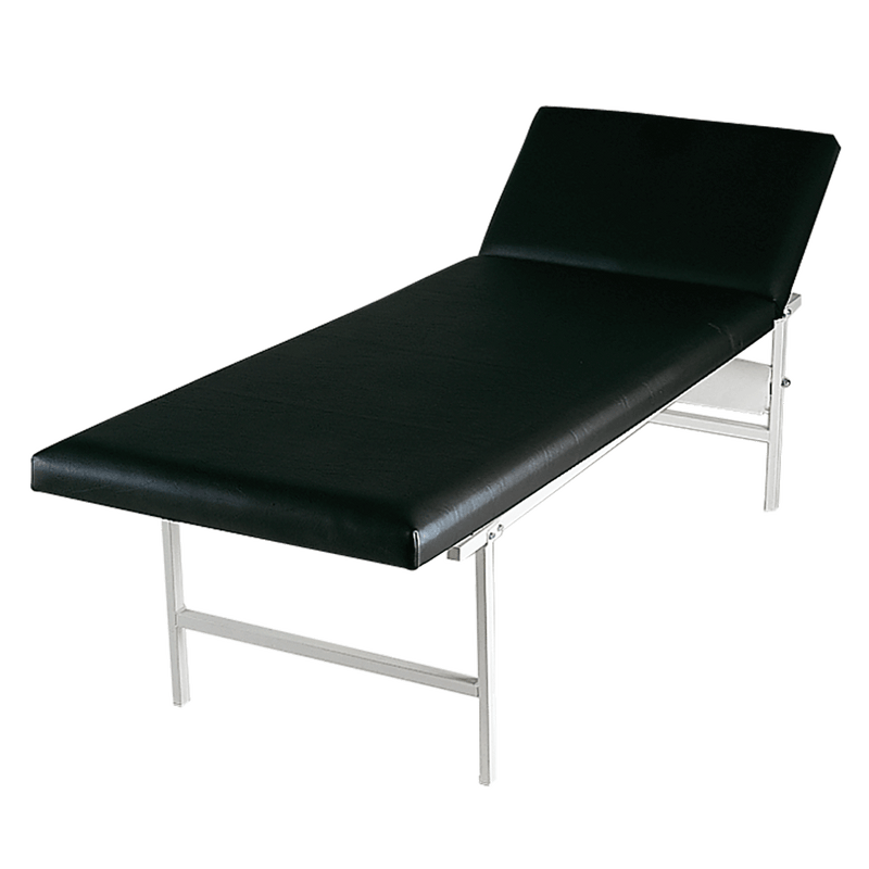 Chaise longue de relaxation Söhngen avec appui-tête réglable en tube d'acier noir