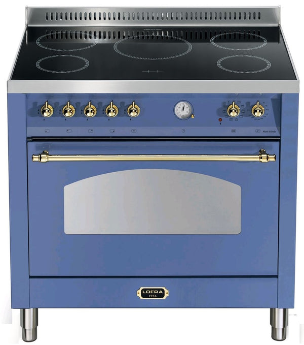 LOFRA - DOLCEVITA INDUCTIE - ENKELE OVEN 90cm - RLVG 96 MFT/ 5 I - Lavendel messing afwerking 