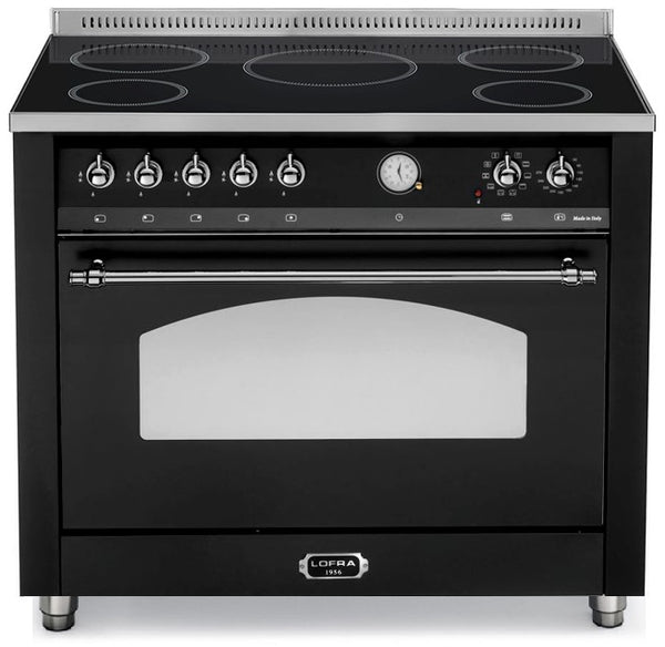 LOFRA - DOLCEVITA INDUCTIE - ENKELE OVEN 90cm - RNMG 96 MFT/ 5 I - Zwart Chromen Afwerking 