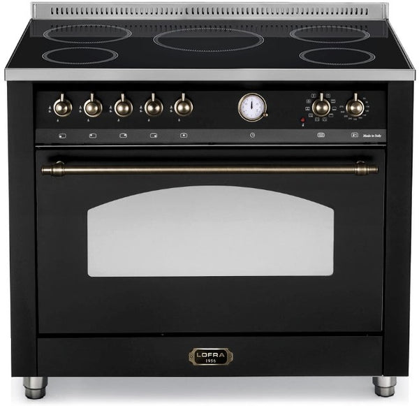 LOFRA - DOLCEVITA INDUCTIE - ENKELE OVEN 90cm - RNMG 96 MFT/ 5 I - Zwartbronzen afwerking 