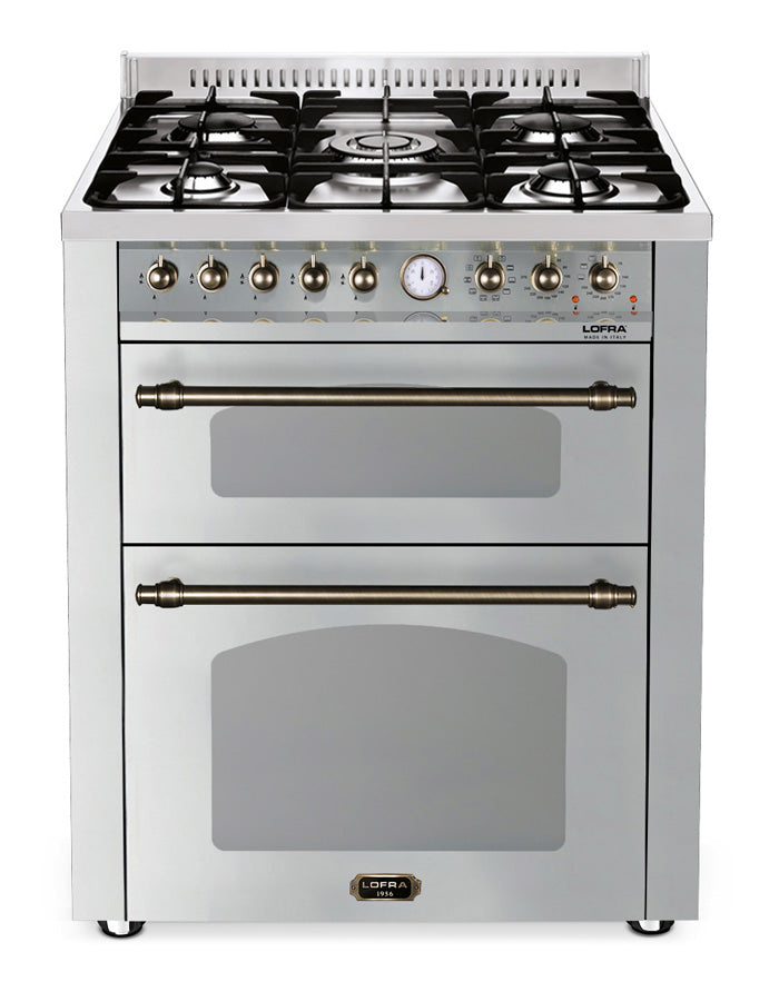 LOFRA - DOLCEVITA - DOUBLE OVEN 70 cm - RSUD 76 MFTE/ CI - Stainless Steel - Bronze Finish