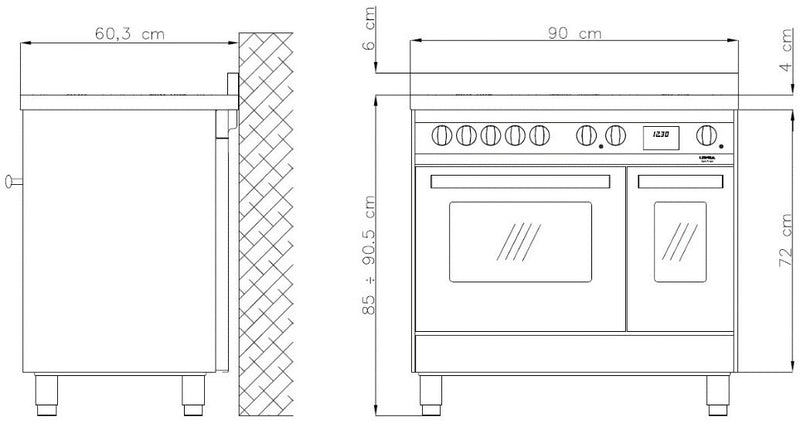 LOFRA - VENEZIA INDUKTION - DOUBLE OVEN - PD 96 MFTE/ 5I - Edelstahl