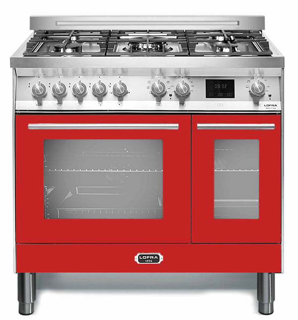 LOFRA - VENEZIA - DOUBLE OVEN 90 cm - PRD 96 MFTE /AEO - Edelstahl - Fire Red