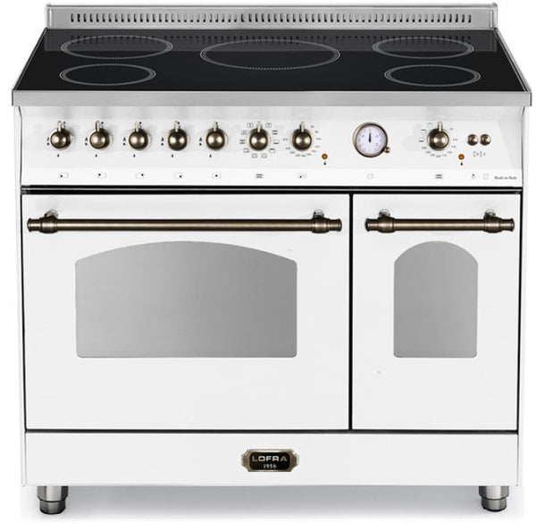 LOFRA - DOLCEVITA INDUKTION - DOUBLE OVEN 90 cm - RBPD 96 MFTE/ 5I - Pearl White - Bronze Finish