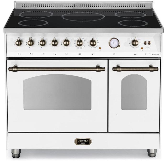 LOFRA - DOLCEVITA INDUCTIE - DUBBELE OVEN 90 cm - RBPD 96 MFTE/ 5I - Parelwit - Bronzen afwerking 