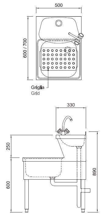 COMBISTEEL HANDWASBAK 