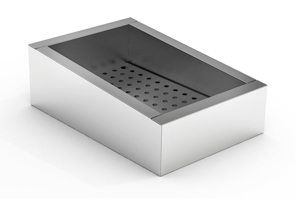 CONTENEUR DE GLACE AU SOL COMBISTEEL INCLINÉ 1/1 GN AISI 304 ROBINET D'EAU CÔTÉ OPÉRATIONNEL