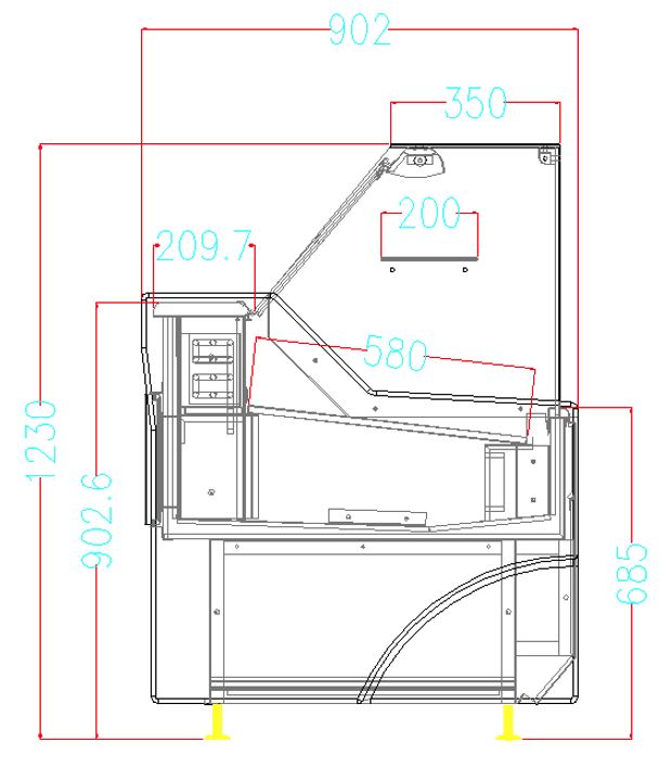 VITRINE RÉFRIGÉRÉE COMBISTEEL WESLEY 1.3