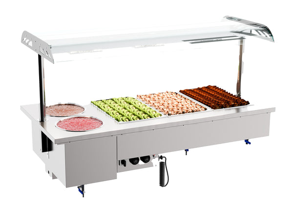 COMBISTEEL INBOUW BAIN-MARIE MET KOMMEN 3/1 