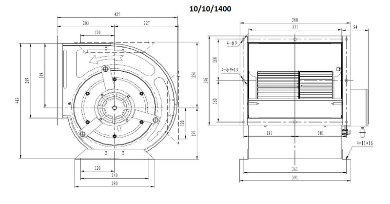 COMBISTEEL VENTILATOR IN DOOS 10/10/1400