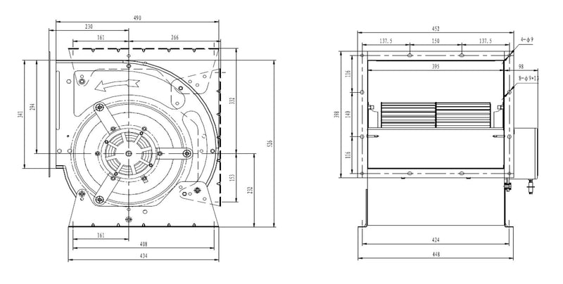 COMBISTEEL VENTILATOR IN DOSE 12/12/900 1kW