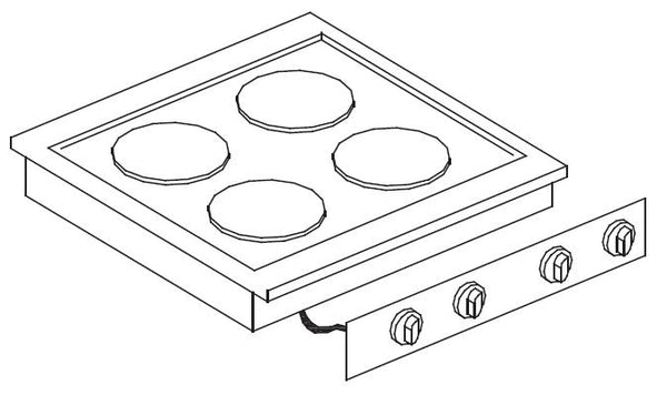 COMBISTEEL ELEKTROHERD 4 PL.