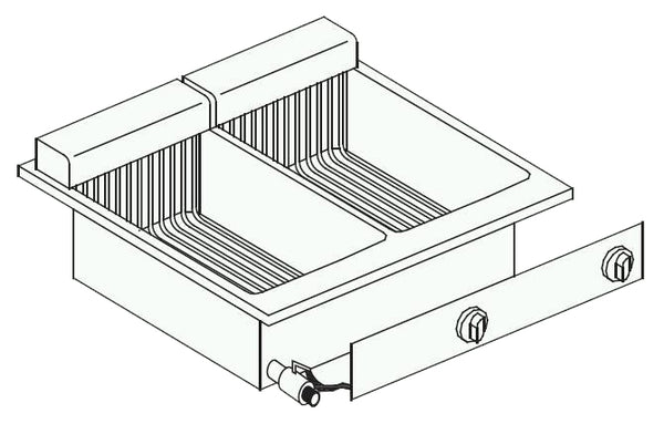 COMBISTEEL ELEKTRISCHE FRITEUSES 2X10 L