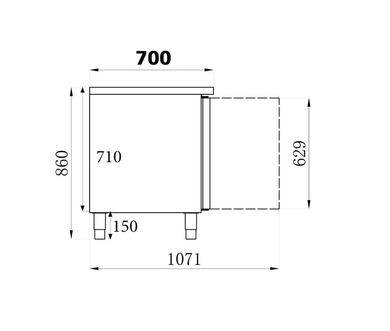 COMBISTEEL TIEFKÜHLTISCH 2 TÜREN