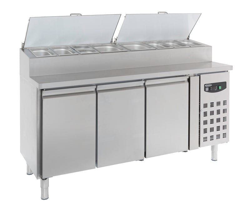 SALADETTE COMBISTEEL 3 PORTES 8 CONTENEURS 1/3GN