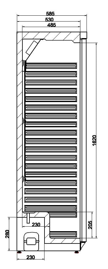 COMBISTEEL KÜHLSCHRANK RFS 1 TÜR