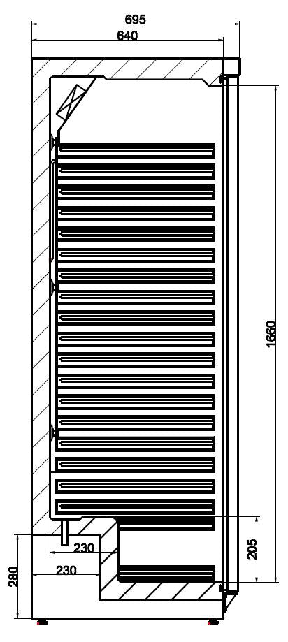 COMBISTEEL KOELKAST RFS 1 DEUR