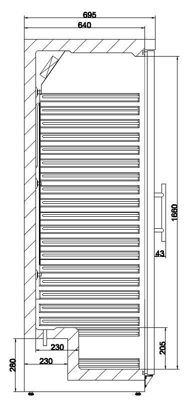 COMBISTEEL KÜHLSCHRANK 1 GLASTÜR