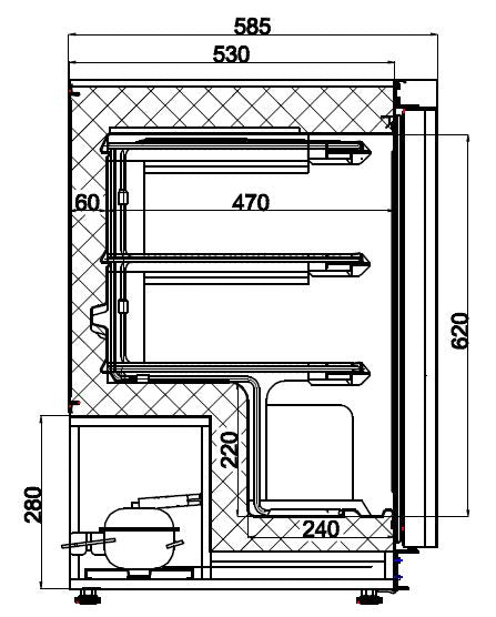 COMBISTEEL TIEFKÜHLSCHRANK RFS 1 TÜR