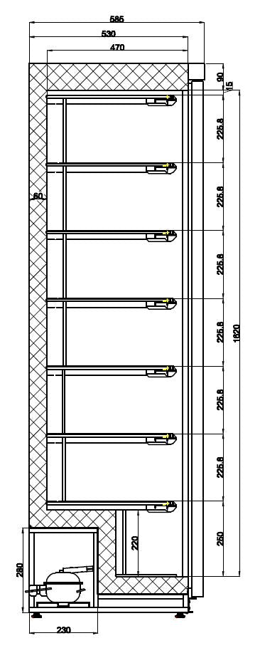 COMBISTEEL TIEFKÜHLSCHRANK RFS 1 TÜR