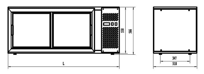 VITRINE DE PRÉSENTOIR À PÂTISSERIE COMBISTEEL