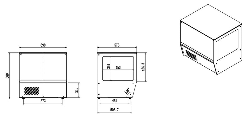 VITRINE RÉFRIGÉRÉE COMBISTEEL 125L