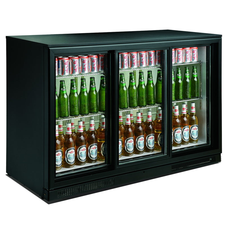 COMBISTEEL BAR COOLER NOIR 3 PORTES COULISSANTES 