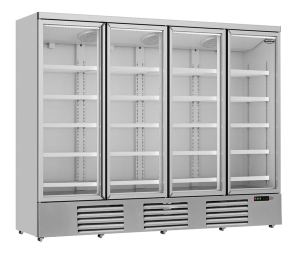 RÉFRIGÉRATEUR COMBISTEEL 4 PORTES VITRÉES JDE-2025R