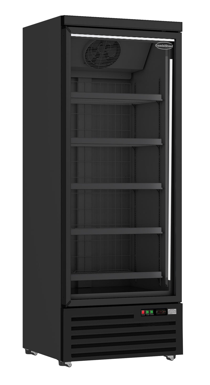 CONGÉLATEUR COMBISTEEL 1 PORTE VITRÉE NOIR JDE-600F BL