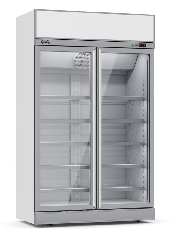 COMBISTEEL KÜHLSCHRANK 2 GLASTÜREN INS-1000R