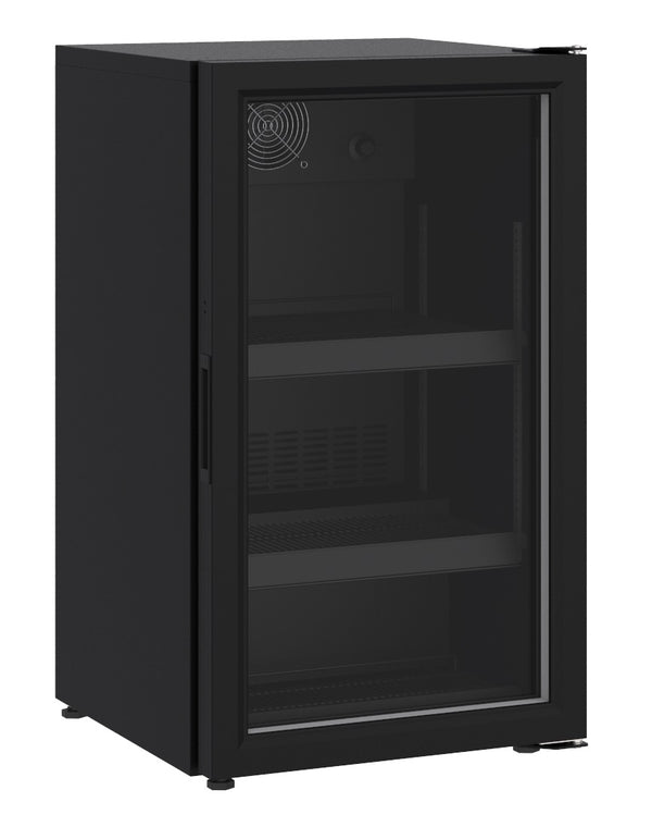 COMBISTEEL KÜHLSCHRANK TISCHMODEL GLASTÜR 136L SCHWARZ