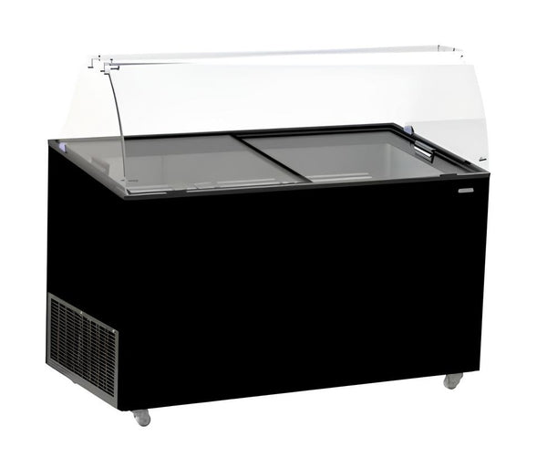 VITRINE À GLACE COMBISTEEL TENERIFE NOIR 10X5 LTR