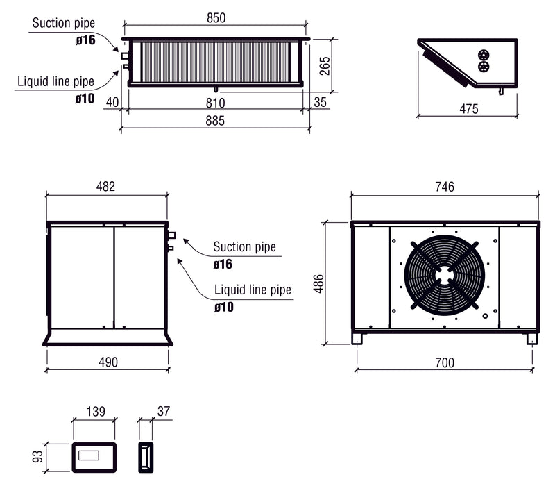 GROUPE DE REFROIDISSEMENT COMBISTEEL SPLIT 18,97-47,29 M3