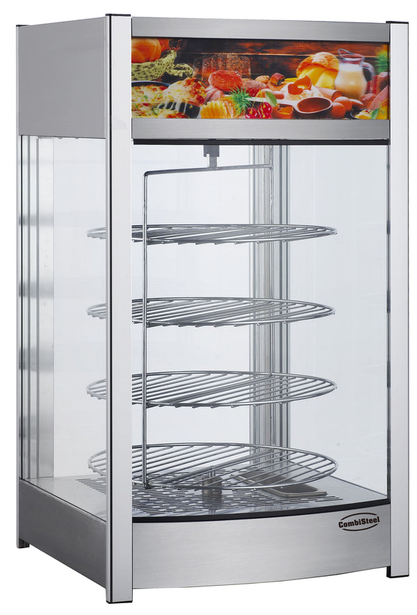 VITRINE CHAUFFANTE TOURNANTE COMBISTEEL 97L 