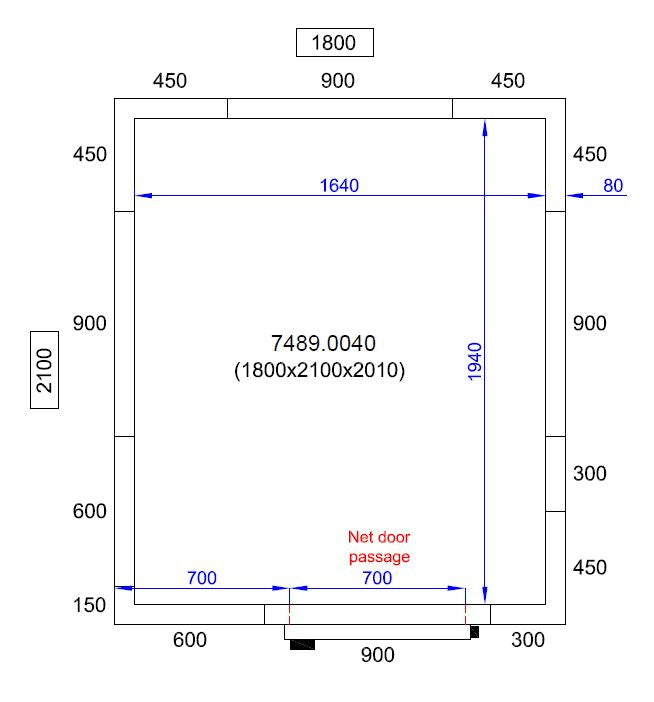 COMBISTEEL KÜHL UND FRIERZELL 1800X2100X2010