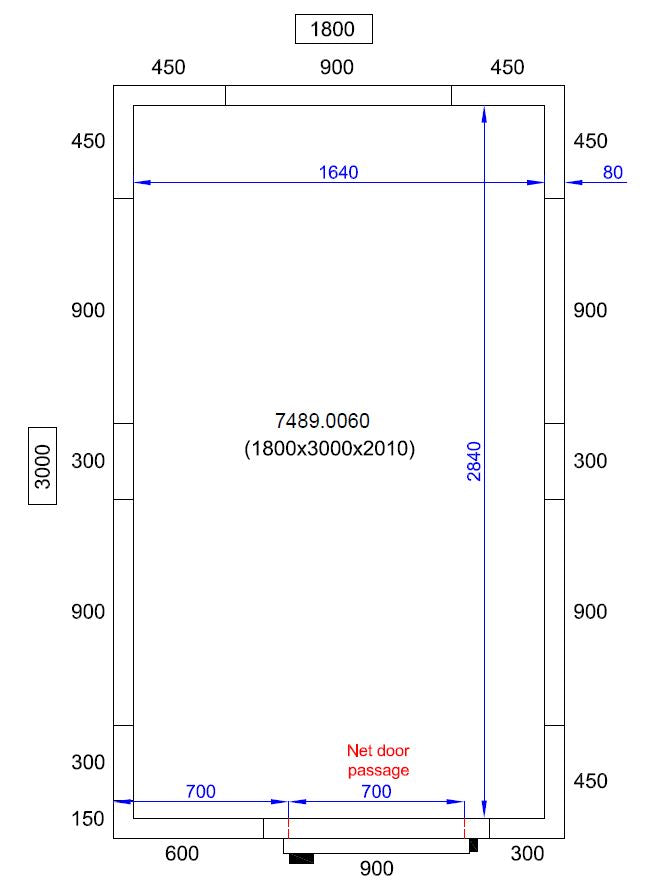 COMBISTEEL KÜHL UND FRIERZELL 1800X3000X2010