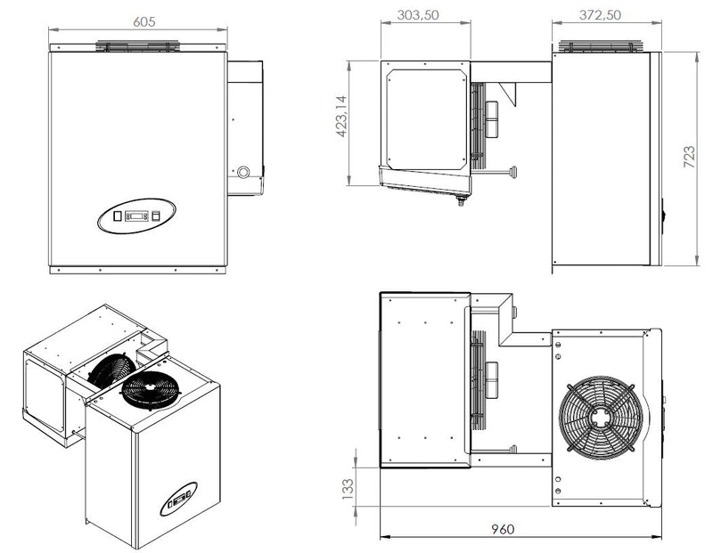 COMBISTEEL VRIESKASTEN HUCKEPACK 6,6-9 M3